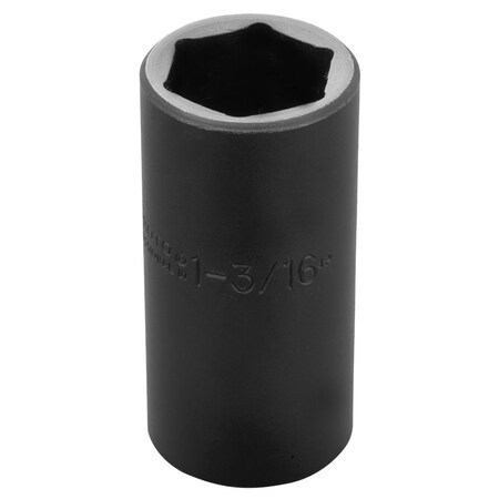 Proto 1/2 in Drive Impact Socket Deep Socket, Black Oxide, SKT IMP 1/2DR 1-3/16 6PT DEEP PO7338H